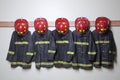 Firemen suits and helmets