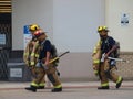 Firemen take hydration break