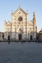 FIRENZE - The basilica of Santa Croce in the homonymous square in Florence Royalty Free Stock Photo