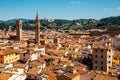 Firenze old town panorama view from Bell Tower Giotto`s Campanile in Florence, Italy Royalty Free Stock Photo