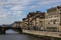 Firenze river disctrict skyline with old building facades