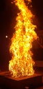 Firepit column of flame Royalty Free Stock Photo
