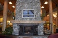 Fireplace in a Alaska Lodge