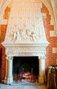Fireplace in Amboise castle, France