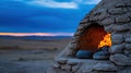 A Fireplace in the Desert Royalty Free Stock Photo