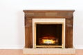 Fireplace with fake fire Royalty Free Stock Photo