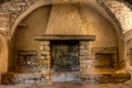 Fireplace in Farmhouse Royalty Free Stock Photo