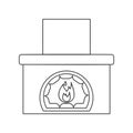 Fireplace Icon Vector