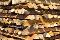 Fireplace logs for winter time Royalty Free Stock Photo