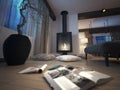 Fireplace, lounge room