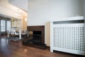 Fireplace in modern apartment Royalty Free Stock Photo