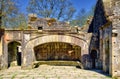 The fireplace of ruined Wycoller Hall