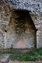 Fireplace ruins medieval castle Franchimont, Theux, Liege, Belgium Royalty Free Stock Photo