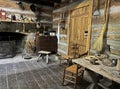 1800 Recreated Home Kitchen in Spring Mill State Park Royalty Free Stock Photo