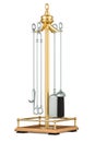 Fireplace Tools, set. 3D rendering Royalty Free Stock Photo