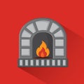 fireplace. Vector illustration decorative design Royalty Free Stock Photo