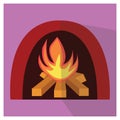 fireplace. Vector illustration decorative design Royalty Free Stock Photo