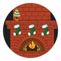 fireplace. Vector illustration decorative design Royalty Free Stock Photo