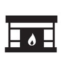 fireplace. Vector illustration decorative design Royalty Free Stock Photo