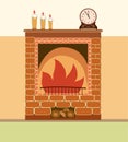 Fireplace vector illustration