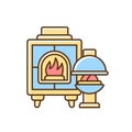 Fireplaces RGB color icon