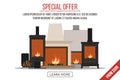 Fireplaces sale banner