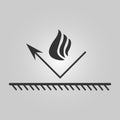 Fire resistant coating icon