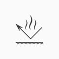 Fireproof material. Fire and steam resistant coating icon. Gas, dust and aerosol protection. Vector Royalty Free Stock Photo