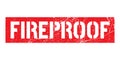 Fireproof Rubber Stamp vector illustration graphic