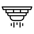 Fireproof smoke detector icon outline vector. Fire alarm Royalty Free Stock Photo