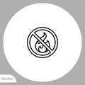 Fireproof vector icon sign symbol