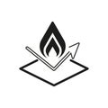 Fireproofing icon. Vector illustration. EPS 10.