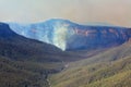 Fires burning in Grose Valley Blue Mountains