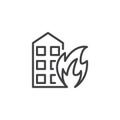 Fires line icon