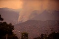 Fires in the United States on September 11, 2020. Fire and smoke in the mountains in northern Los Angeles.