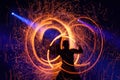 Fireshow, slow shutter speed Royalty Free Stock Photo