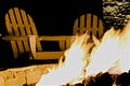 Fireside Adirondack chairs fire pit