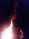 Firestarter bonefire saturday night Royalty Free Stock Photo