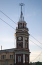 Firetower on the Nevsky prospect in Saint-Petersburg, Russia. Royalty Free Stock Photo