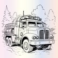 Firetruck Coloring Page For Kids Royalty Free Stock Photo
