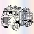 Firetruck Coloring Page For Kids Royalty Free Stock Photo