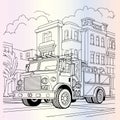Firetruck Coloring Page For Kids Royalty Free Stock Photo
