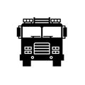 Firetruck front view silhouette icon