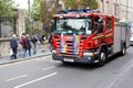 Firetruck in the LGBT pride walk in Edinburgh