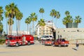 Firetruck and lifeguard trucks in Venice beach