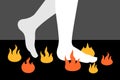 Firewalking / Fire walking Royalty Free Stock Photo