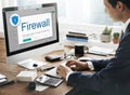 Firewall Antivirus Alert Protection Security Caution Concept