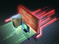 Firewall attack Royalty Free Stock Photo