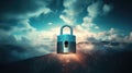 firewall cloud data security Royalty Free Stock Photo