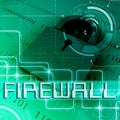 Firewall Data Padlock Means Safe Protected 3d Rendering